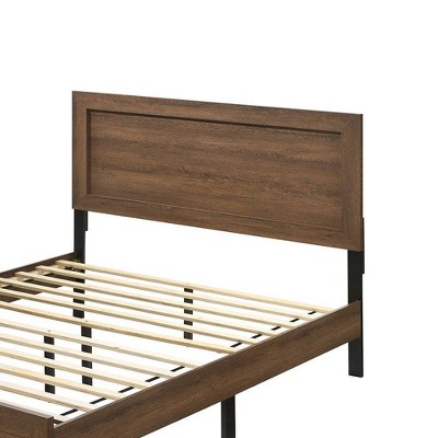 Miquell King Oak Wood Upholstered Storage Bed