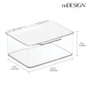 mDesign Kitchen Pantry/Fridge Storage Organizer Box - Hinge Lid, 4 Pack, Clear, USA Made - 4 of 4