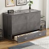 TiramisuBest Queen Size Murphy Bed with Built-In Charging Station - 3 of 4