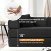Dolonm Foldable Convertible Sofa Bed, Boneless Compression Mattress, Corduroy Sofa with Fixed Frame, Used for Living Room, Bedroom, and Office,Black - 4 of 4