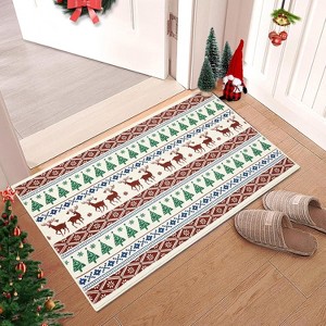 GustoWave Snowflake Christmas Holiday Decorative Area Rug for Bedroom Living Room, Colorful - 1 of 4