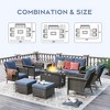 Brafab 8-Piece Patio Furniture Set with Fire Pit Table 44", Outdoor Patio Conversation Sets W/Loveseats for Yard, Garden, Porch - 2 of 4