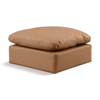 Meridian Furniture,Indulge Vegan Leather Ottoman