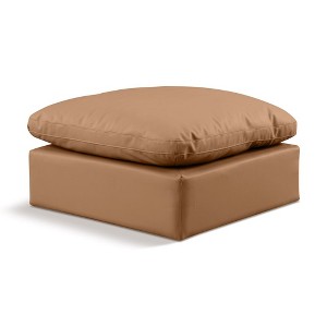 Meridian Furniture,Indulge Vegan Leather Ottoman - 1 of 4