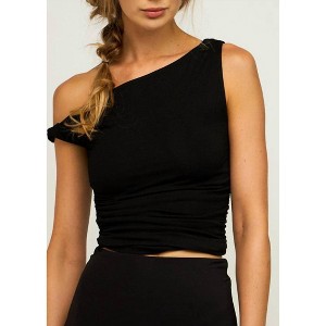 Women's Asymmetric Sleeveless Top - Sky to Moon - 1 of 4