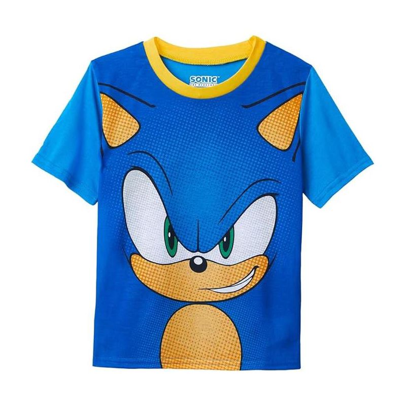 Sonic The Hedgehog Boy's 2-Piece Sleep Shirt and Shorts Pajama Set, 2 of 7
