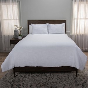 Rizzy Home 3pc King Blackberry Grove Solid Comforter Set White - 1 of 4