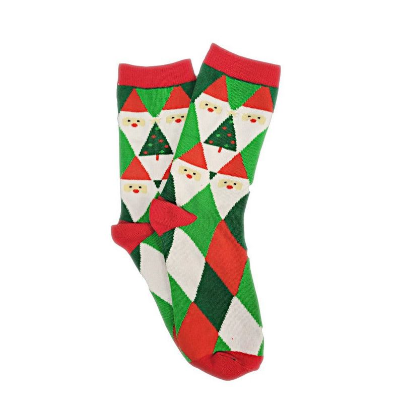 Christmas Holiday Socks (Women's Sizes Adult Medium) - Santa Claus Pattern / Medium from the Sock Panda, 1 of 2