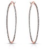 Chic and Stylish Colored Cubic Zirconia Slim Large Hoop Earrings for a Bold and Radiant Statement - image 2 of 3