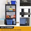 Plastic Shelves Garage Storage Shelf Heavy Duty Shelving Unit 4-Tier 57"H x 14"D x 30"W Black-400 lbs Total Capacity - 4 of 4