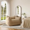 Teddy 43" Boucle Upholstered Bean Bag Couch For Adults and Kids,Khaki - 2 of 4