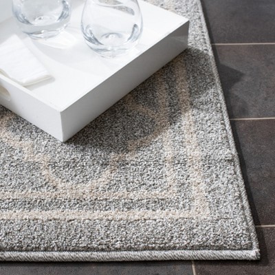 Gray Geometric 8' x 10' Synthetic Area Rug