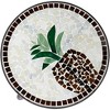 Teal Island Designs Modern Black Round Outdoor Accent Side Table 14" Wide Black Beige Mosaic for Front Porch Patio House Balcony Deck Shed - 3 of 4