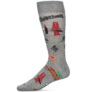 Memoi Men's California Cool Bamboo Blend Novelty Crew Sock - 1 of 4