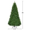 Costway 8ft Pre-lit Artificial Christmas Tree Hinged 750 Led Lights ...