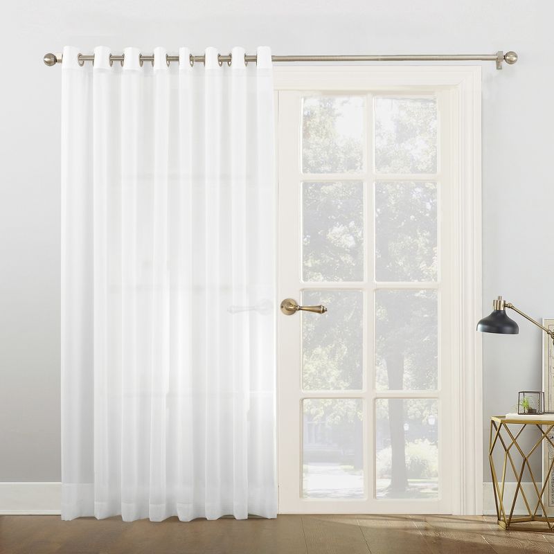 Emily Extra-Wide Sheer Voile Sliding Door Patio Curtain Panel, 5 of 6