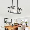 BAOURE 5-Light 39-inch Farmhouse Kitchen Island Lighting, Black Industrial Linear Chandelier for Dining Room - 2 of 4