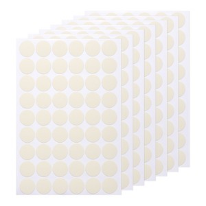 Unique Bargains Self-adhesive PVC Material Screw Hole Stickers 0.83 Inch Creamy White 7 Sheets - 1 of 4