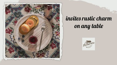 Rustic Paulownia Wood Round Display Tray, 11.75"