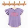 Just A Country Girl Stars Glitter/Puff Print - Flutter Sleeve Graphic T-Shirt - 3 of 4