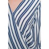 WEST K Women's Alexa Surplice V Neck Three Quarter Roll Tab Sleeve Stripe Blouse - 4 of 4