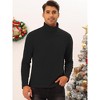 Lars Amadeus Men's Slim Fit Long Sleeves Knitted Pullover Turtleneck T-Shirt Tops - 2 of 4