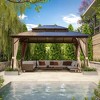 Erommy 12 x 14 FT Hardtop Gazebo, Outdoor Gazebo with Polycarbonate Double Canopy, Aluminum Gazebo for Patios - 3 of 4