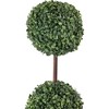Northlight 4' Artificial Two-Tone Boxwood Triple Ball Topiary Tree with Round Pot, Unlit - 4 of 4