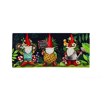 Black and Beige Rubber Outdoor Seasonal Doormat Set