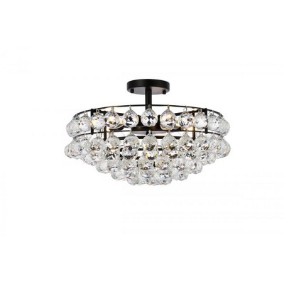 Elegant Lighting Savannah 18 inch flush mount in black