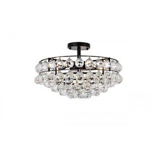 Elegant Lighting Savannah 18 inch flush mount in black - 1 of 4