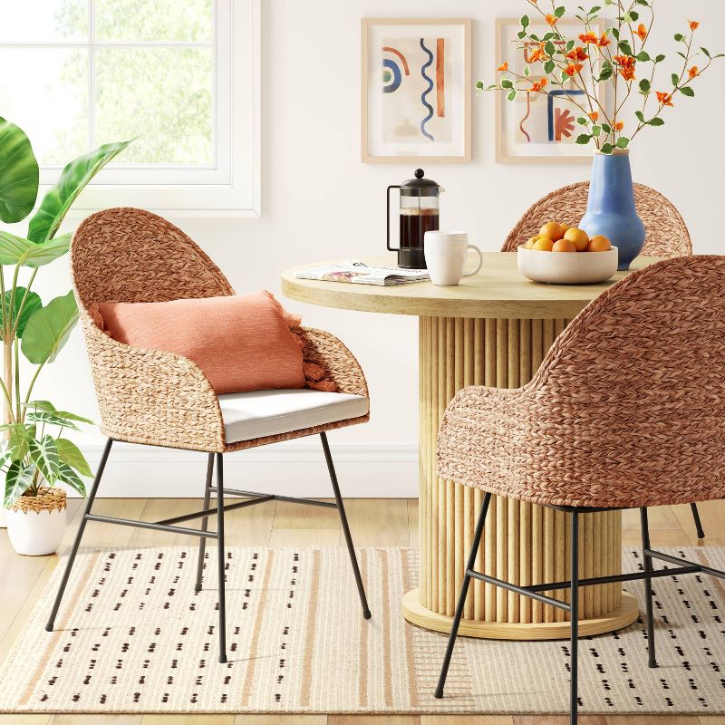 Landis Woven Backed Dining Chair with Cushion Natural - Threshold™, 3 of 17