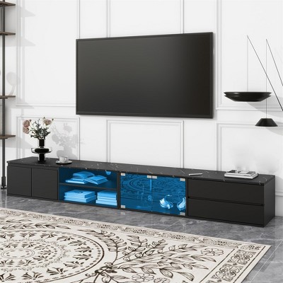 Modern TV Stand for TVs up to 105", Entertainment Center with Storage Drawers, Extra Long Wooden Media Console Table for Living Room Bedroom
