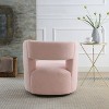 CAVINAS Swivel Barrel Accent Chair with Teddy Fabric, 360-Degree Round Upholstered Chair for Living Room and Bedroom - 2 of 4