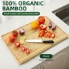 24" x 16" Bamboo Cutting Board for Kitchen Wooden Butcher Block Chopping Board with Deep Juice Groove & Back Inner Handle for Meat, Vegetables & Fruit - 4 of 4