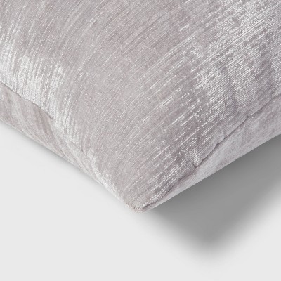 Threshold Velvet Rib Textured Square Decorative Throw Pillow
