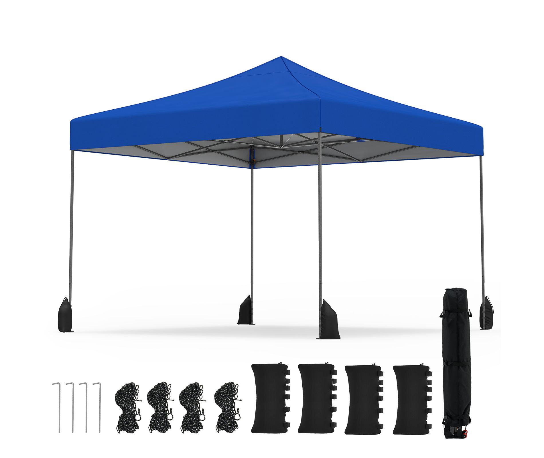 Costway Pop up Canopy Tent, Heavy-duty Easy Setup Gazebo Shelter with Wheeled Bags White/Blue/Green/Pink/Gray