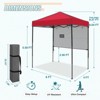 EAGLE PEAK 6'x4'Instant Pop Up Canopy with Adjustable Sun Wall - 3 of 4
