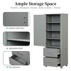 PAGED Storage Cabinet Tall Bathroom Organizer with Adjustable Shelves and 2 Doors, Freestanding Bookshelf Storage Unit for Room - 4 of 4