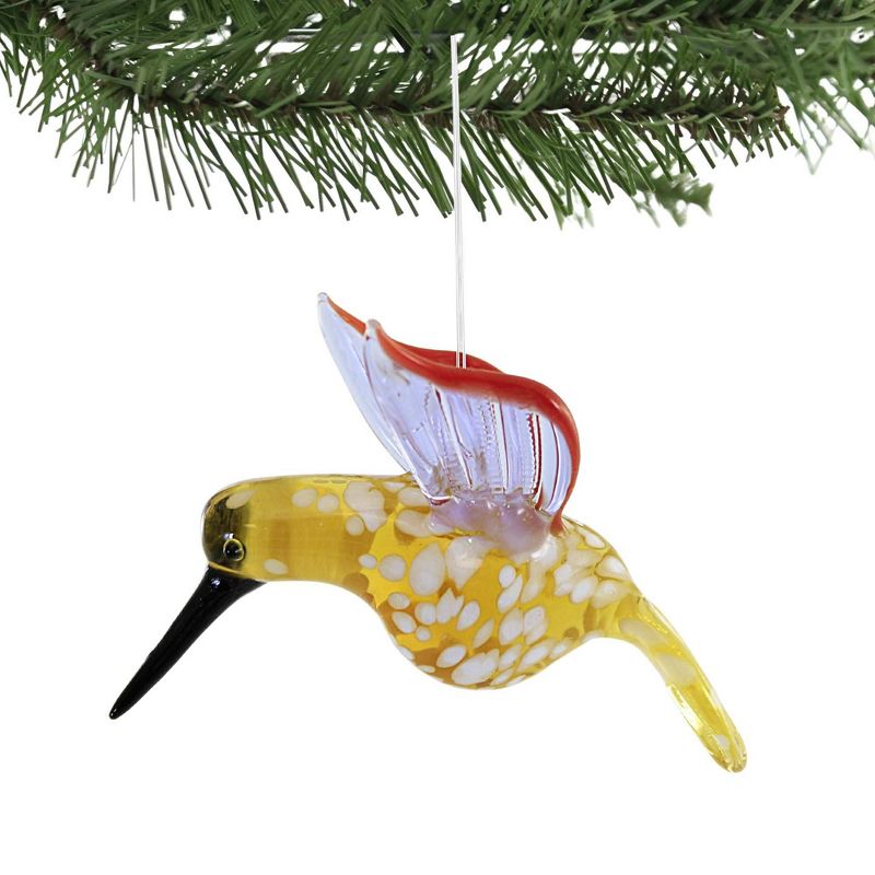 2.75 In Hummingbird Artgalss Hand Crafted Tree Ornaments, 2 of 4