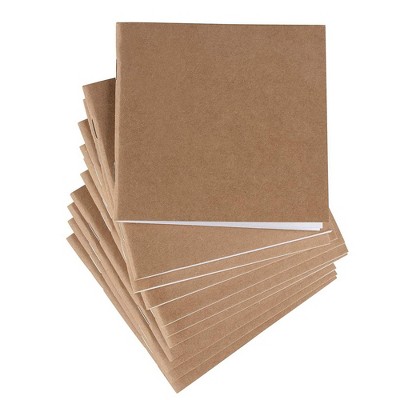 Paper Junkie 48-Pack Kraft Journals, Unlined Travel Journal for Students, School, Class Projects, Brown, 4.1 x 4.2"