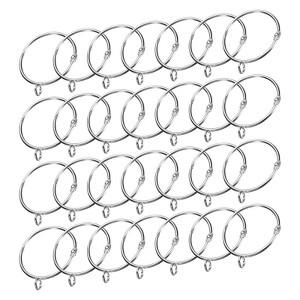 Unique Bargains Metal Electroplating Curtain Rod Accessory Curtain Rings 28 Pcs - 1 of 4