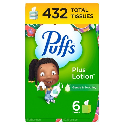 Puffs Plus Lotion Gentle & Soothing Facial Tissue