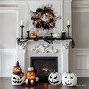 Black and Bronze Elegantly Goth 20" Wreath, Premium Gold Door Decoration with Floral Orchids| OrnamentallyYou - 3 of 4
