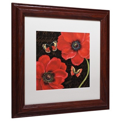 Trademark Fine Art -Daphne Brissonnet 'Petals and Wings III' Matted Framed Art