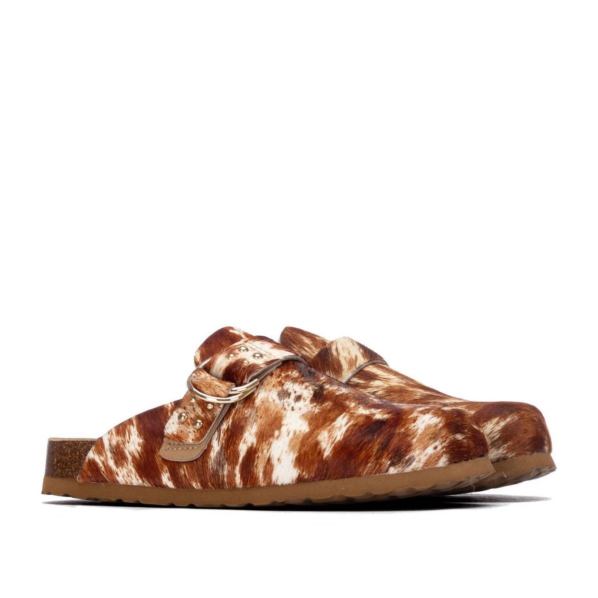 Женские сабо Refresh Shoes Refresh Women's Collection Suede Clog Mule Flats 175008 Cow/ Multicolor 6 — фото 4