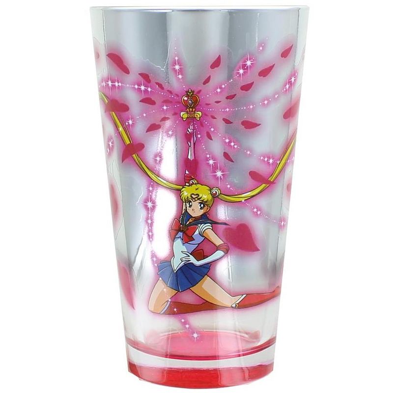 Just Funky Sailor Moon 16oz Metallic Print Pint Glass, 1 of 4