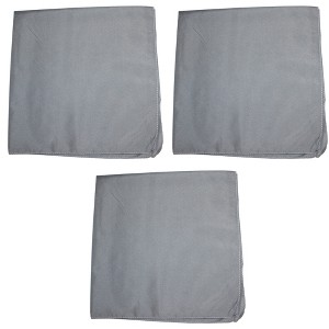 3 Pack Plain Cotton Bandanas Versatile Everyday Accessories - 1 of 4