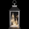 Northlight LED Lighted Polar Bear and Flocked Trees Christmas Lantern - 11" - 3 of 4