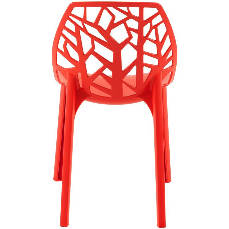 LeisureMod Cornelia Modern Plastic Dining Chair with Cut-Out Tree Design, 5 of 9